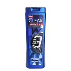 Clear shampoo and body and face wash with activated charcoal 180 ml
